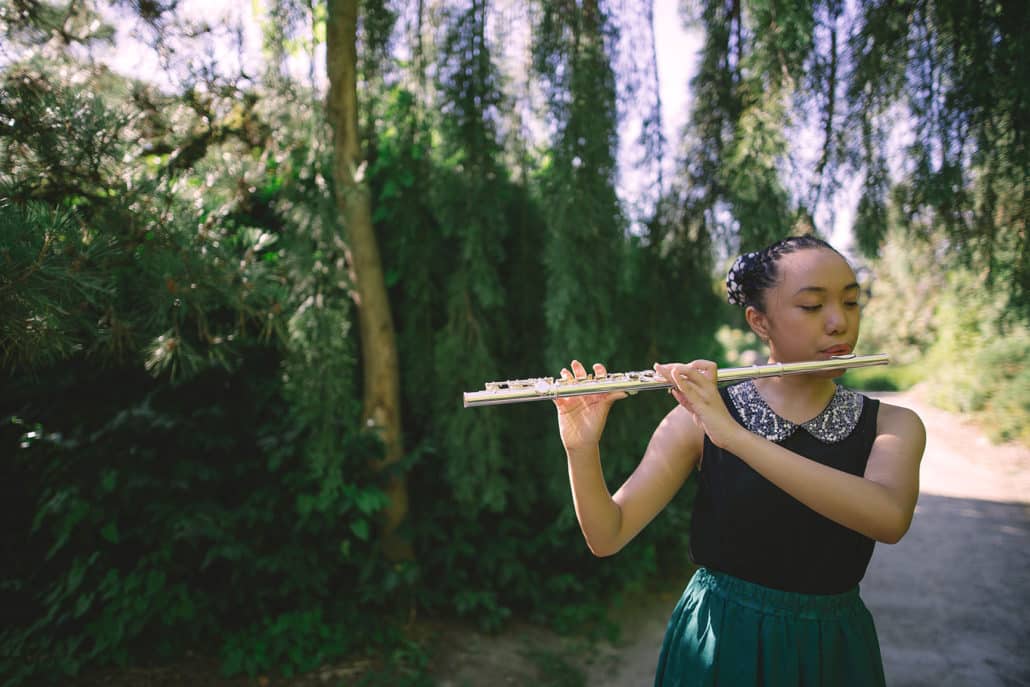 Jennifer Fernandez Playing the Flute