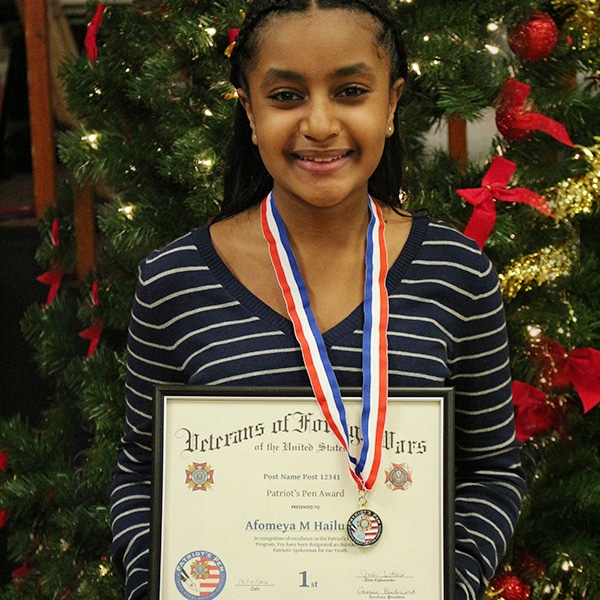 1st Place /8th grade - Afomeya Haliu